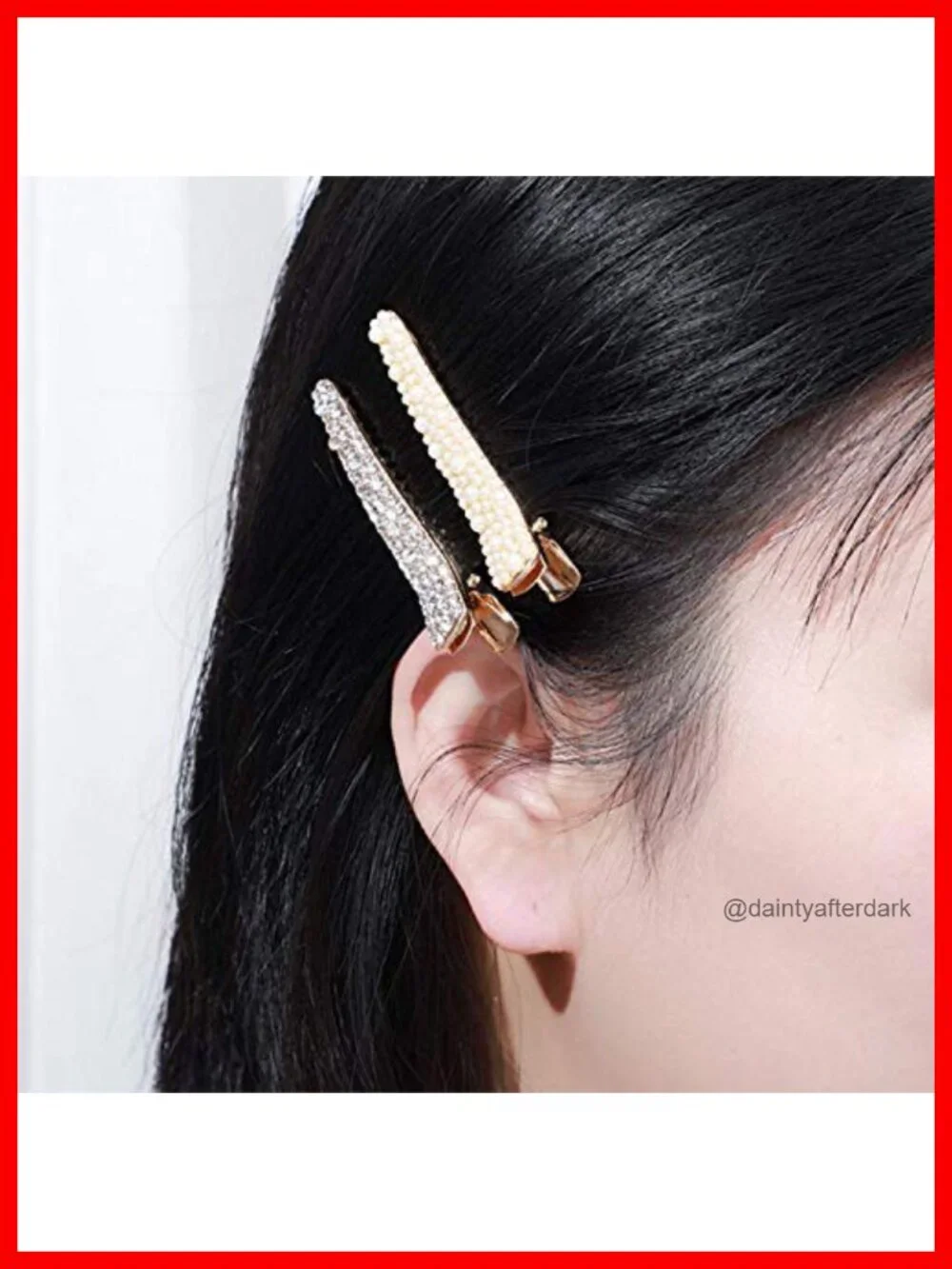 12 Rhinestone Alligator Hair Clips Duckbill Hairpins Alloy